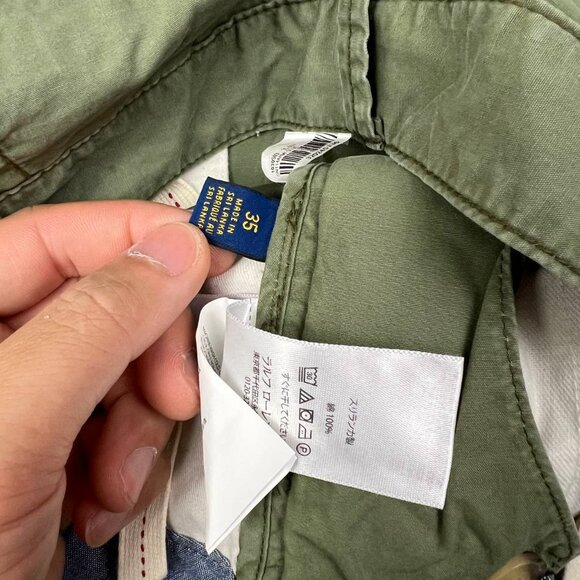Polo Ralph Lauren Shorts Men 35 Green Relaxed Fit Chino Flat Front Outdoor - Picture 4 of 9